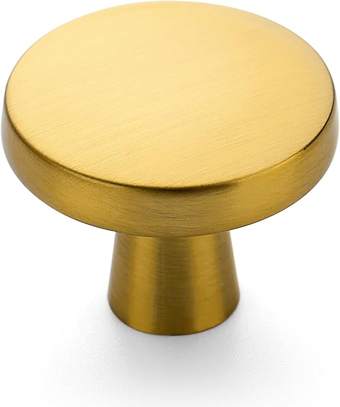 Ravinte 5 Pack Drawer Pulls 1-1/4 Inch Brushed Brass Kitchen Cabinet Knobs by Ravinte