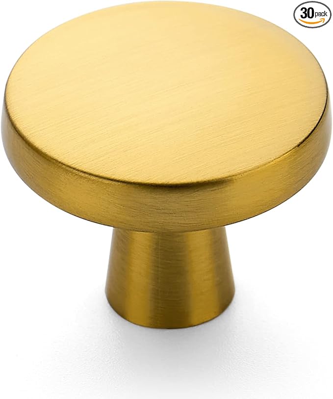 Ravinte 30Pack Drawer Pulls 1-1/4 Inch Kitchen Cabinet Knobs Solid Brushed by Ravinte