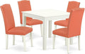 East West Furniture OXEN5-LWH-78 5 Piece Modern Dining Table Set Includes a by EastWestFurniture