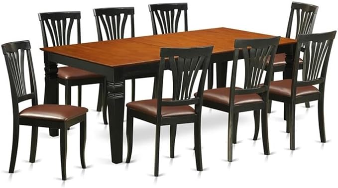 East West Furniture LGAV9-BCH-LC 9 Piece Dining Room Table Set Includes a by EastWestFurniture