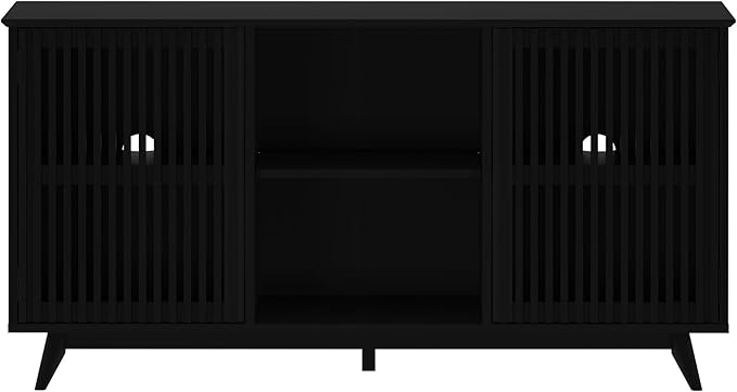 Plank+Beam Mid-Century Modern Wood TV Stand, Solid Wood Entertainment Console - Image 11