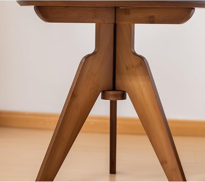 Maydear Bamboo Round Side Table Small Accent Table or Coffee Table - Image 7