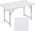 FORUP Folding Utility Table, 4ft Fold-in-Half Portable Plastic Picnic Party by FORUP+LLC