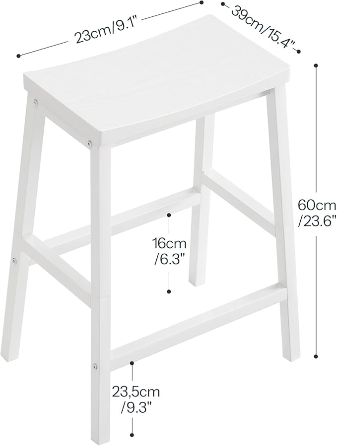 HOOBRO Bar Stools, 23.6 Inch Saddle Stools, Kitchen Counter Seat - Image 3
