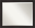 Amanti Art Brown Wall Mirror 26x32 Furniture Espresso Narrow Rectangle Bathroom by AmantiArt