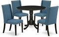 East West Furniture DLFL5-ABK-21 5 Piece Dining Room Table Set Includes a Round by EastWestFurniture