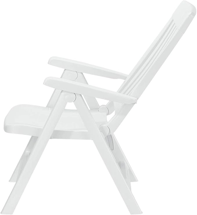KETTLER White Plastic Lawn Chair, Premium German Made Folding Armchair - Image 6