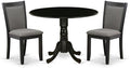 East West Furniture DLMZ3-AB6-50 3 Piece Dining Table Set Contains a Round by EastWestFurniture