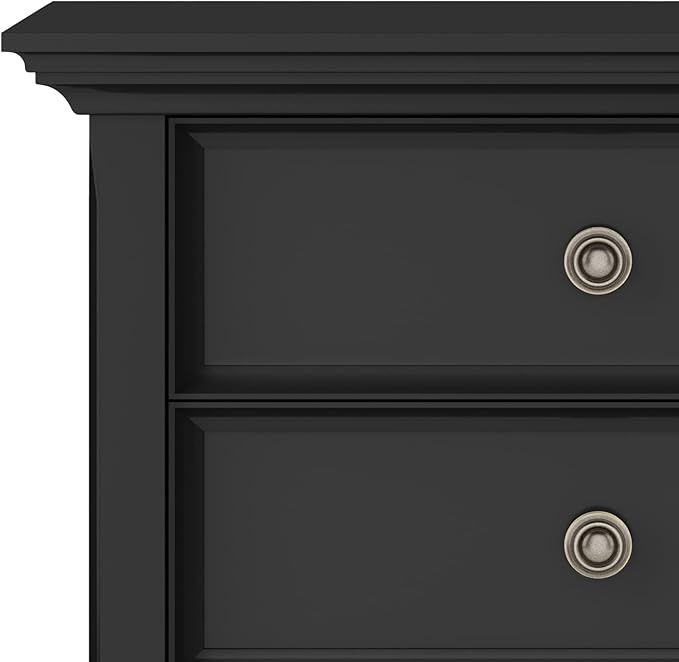 SIMPLIHOME Amherst SOLID WOOD 24 Inch Wide Traditional Bedside Nightstand Table - Image 6
