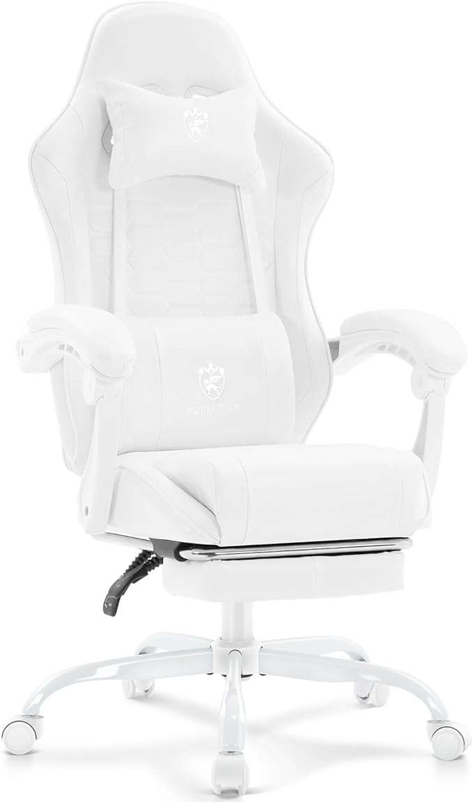 White Gaming Chair, Computer Office Chair by TheARTOFSITTING