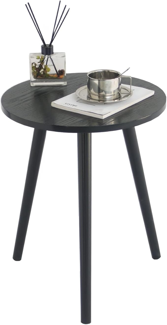 AWASEN Round End Table, Bedroom and Balcony, Easy Assembly, 19.5''H x 16''D by AWASEN