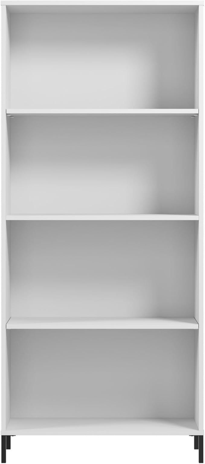 Bush Furniture Essence 4 Shelf Bookcase in White | Organizers and Shelves - Image 6
