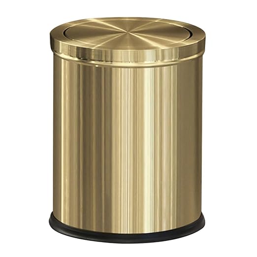 15L/4GAL Gold Bathroom Trash Can, Small Waste Basket by LEASYLIFE
