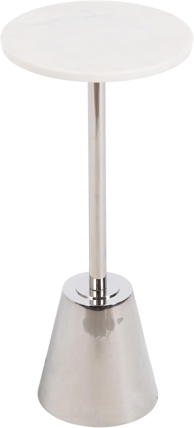 Kate and Laurel Tira Elegant Round Drink Table, 10 x 22, Modern Glam Circle by KateandLaurel
