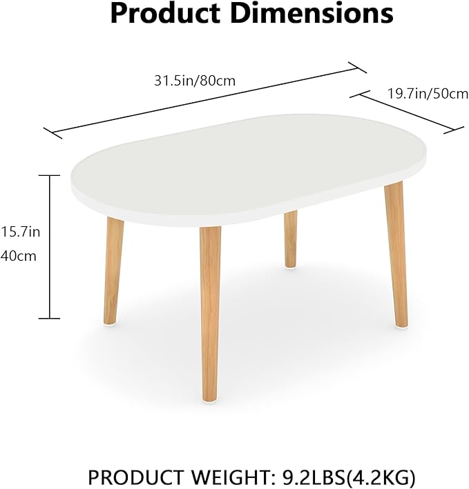 Oval Coffee Table Low Table - Image 3