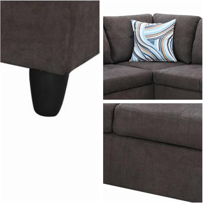 NAYSAYE Sectional Couch with Ottoman Storage, L Shaped Couch Sofa Furniture Sets - Image 5