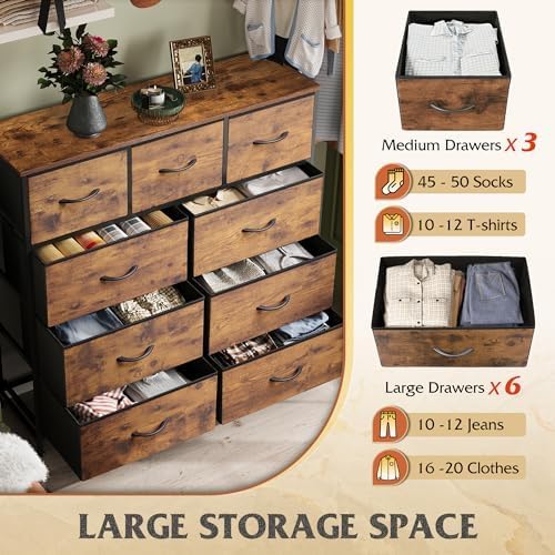 WLIVE 9-Drawer Dresser, Fabric Storage Tower - Image 4