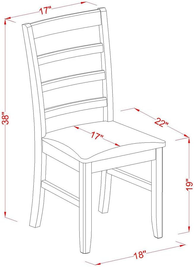 East West Furniture DLPF3-BCH-C 3 Piece Dining Set Contains a Round Dining Room - Image 6