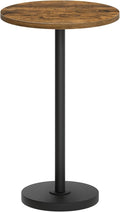 Round Side End Table for Small Spaces, Pedestal Style Martini Drink Side Table by Yatiney