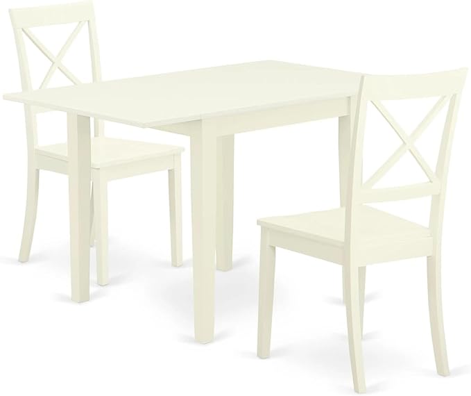 East West Furniture NDBO3-LWH-W 3 Piece Dinette Set by EastWestFurniture