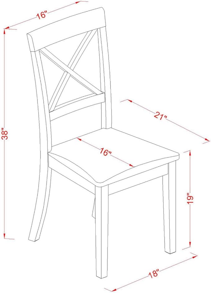 East West Furniture HLBO5-CAP-C 5 Piece Dining Room Furniture Set Includes a - Image 5