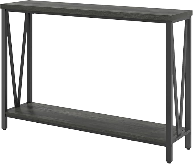 EXCEFUR Entryway Table, Rustic Wood Sofa Console Table - Image 9