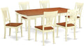 East West Furniture DOPL7-WHI-W 7 Piece Dining Table Set Consist of a Rectangle by EastWestFurniture