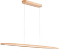 71" 40W Wood LED Linear Pendant Light Fixture Led Dining Room Light Dimmable by Yisdesign