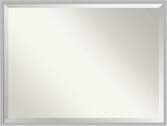 Amanti Art Silver Bathroom Mirror by AmantiArt