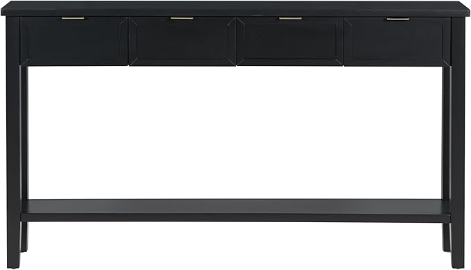 Ball & Cast 60“ Contemporary 4 Drawers Console Table, Long Narrow Entryway-Table - Image 6