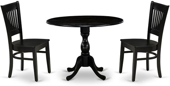 East West Furniture DMVA3-BLK-W 3 Piece Dinette Set by EastWestFurniture