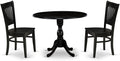 East West Furniture DMVA3-BLK-W 3 Piece Dinette Set by EastWestFurniture