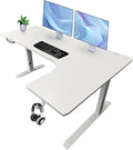 63 x 24 Inch Electric Standing Desk L Shaped Corner Height Adjustable Ergonomic by ThriveHive