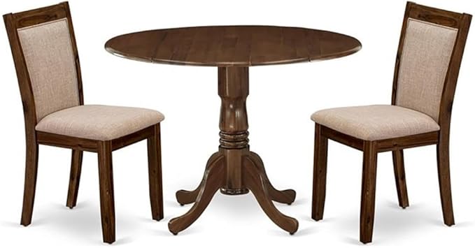East West Furniture DLMZ3-AWN-04 3 Piece Dinette Set by EastWestFurniture