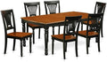 East West Furniture DOPL7-BCH-W 7 Piece Dining Table Set Consist of a Rectangle by EastWestFurniture