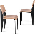 LOKKHAN Dining Chairs, Vintage Wood Metal Home Kitchen Breakfast Cafe Chairs by LOKKHAN