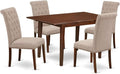 East West Furniture NOBR5-MAH-04 5 Piece Dinette Set Includes a Rectangle by EastWestFurniture