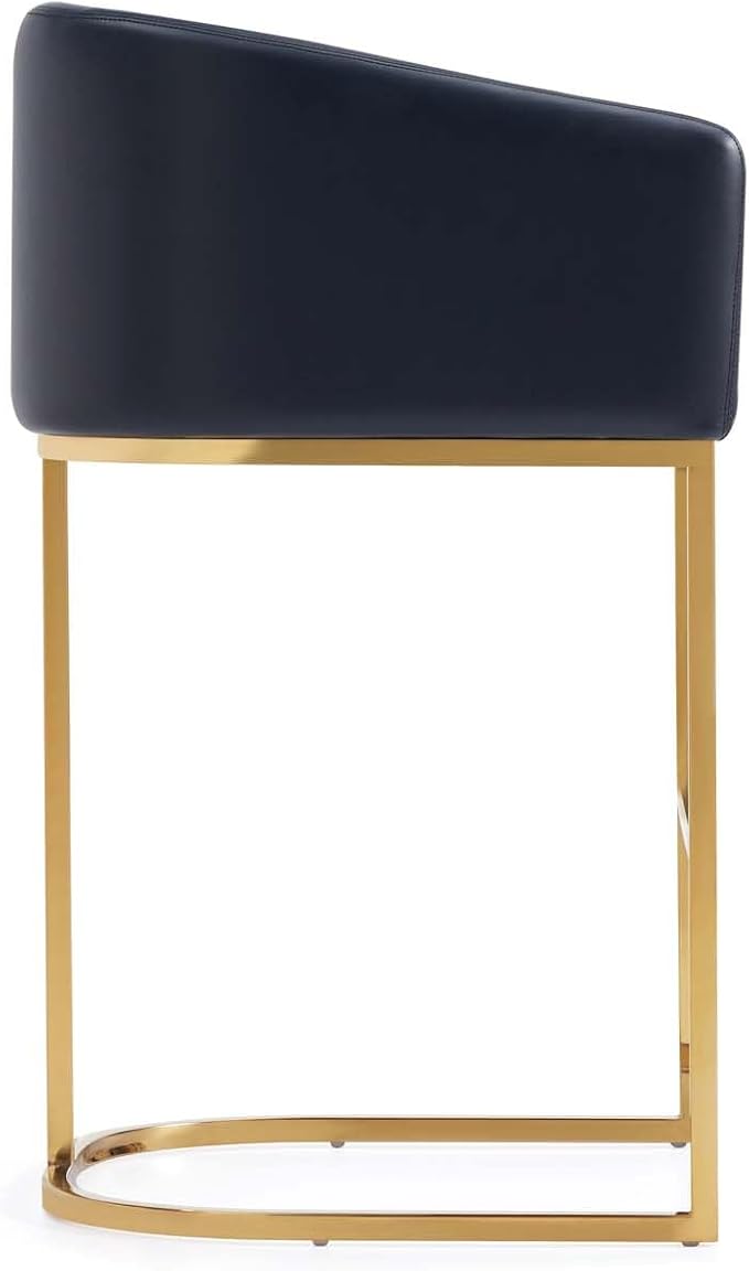 Manhattan Comfort Louvre 26 Inch Mid Century Modern Counter Height Bar Stools - Image 8