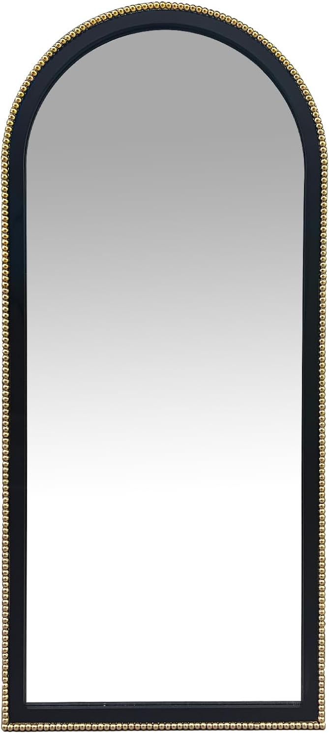 WAMIRRO Ornate Full Long Mirror, Arched Black Carved Morden Luxury Living Room - Image 8