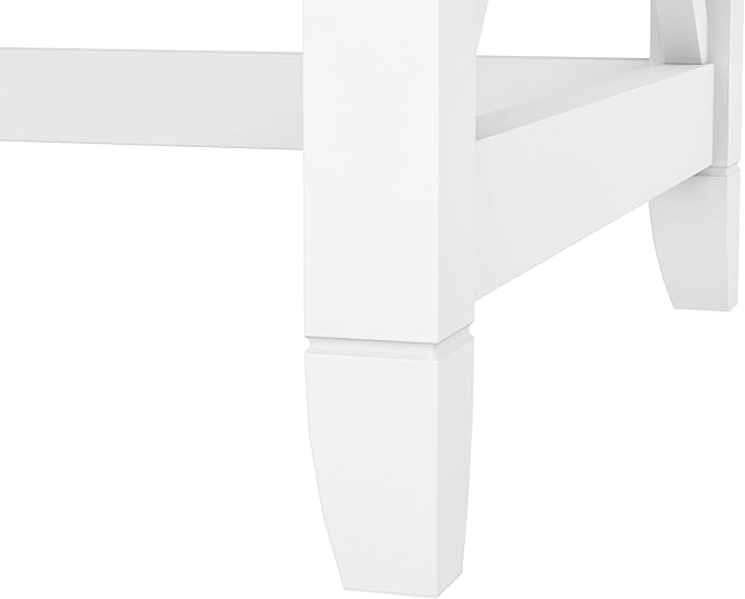 Bush Furniture Key West 60W Modern Farmhouse L Shaped Desk in Pure White and - Image 7