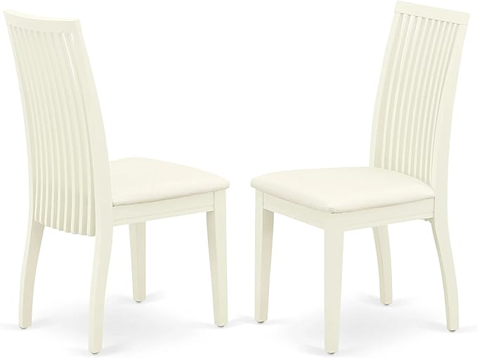 East West Furniture HBIP5-LWH-C 5 Piece Dining Set Includes a Round Dining Table - Image 5