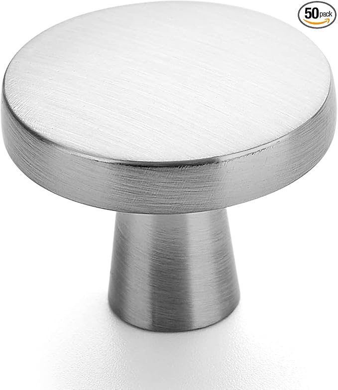 Ravinte 50 Pack Drawer Pulls 1-1/4 Inch Kitchen Cabinet Knobs Brushed Nickel by Ravinte
