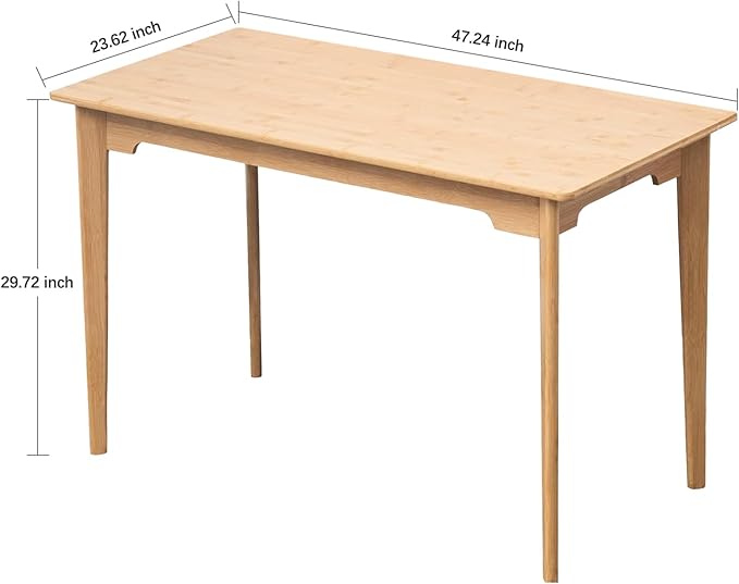 Maydear 47" Bamboo Writing Desk Multipurpose Table, Modern Simple Computer Desk - Image 2