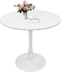 Round White Dining Table, 31.5" Tulip Table, Round Dining Table by Howhio