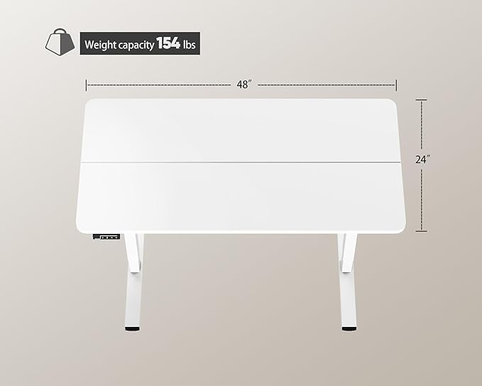 Electric Standing Desk Adjustable Height, 48x24 Inches Sit Stand up Desktop - Image 3