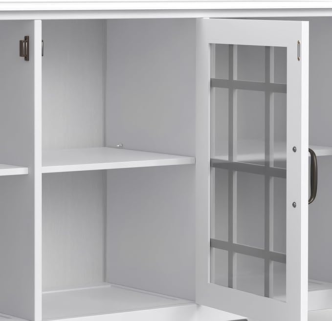 SIMPLIHOME Connaught SOLID WOOD 60 inch Wide Traditional Wide Storage Cabinet - Image 9