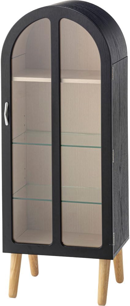 PaletteLife Arched Figurine-Case 4 Tier Collection Shelf, Oak Wood Grain by PaletteLife