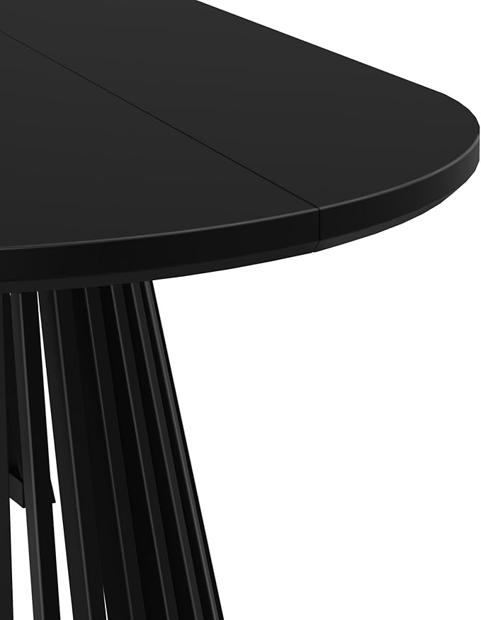 Plank+Beam Lido Oval Dining Table, Round Wooden Minimalist Kitchen Table fits 4 - Image 5