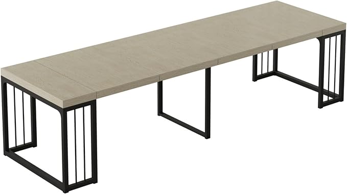 KEIKI 23.62" - 118" L Extendable Foldable Dining Room Table - Image 8