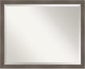 Amanti Art Grey Wall Mirror 25x31 Edwin Clay Grey Rectangle Bathroom Mirror by AmantiArt